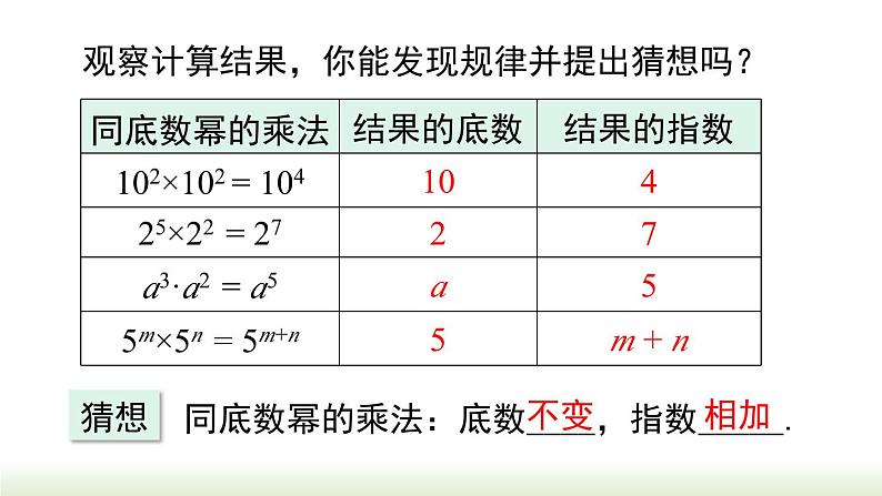 14.1.1 同底数幂的乘法 人教版八年级数学上册课件第8页