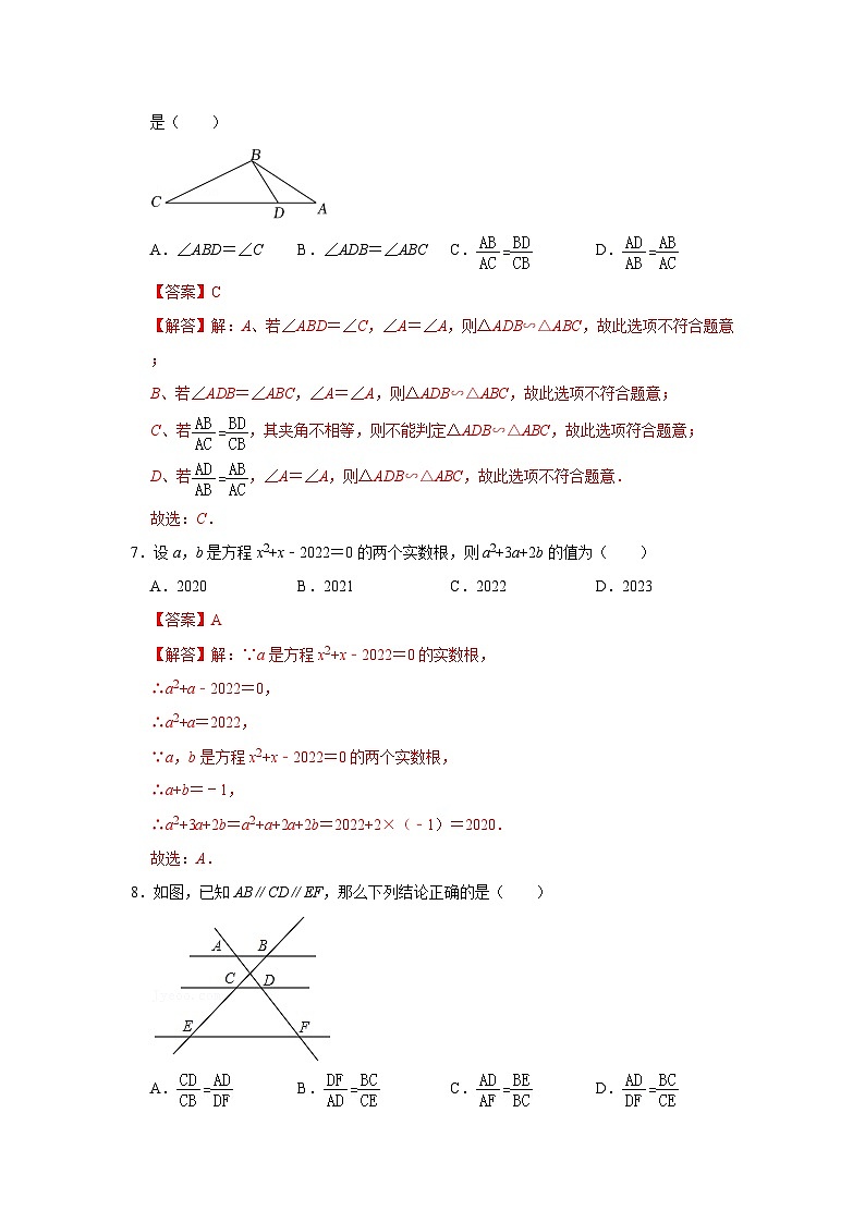 期末高频试题必杀（45题）-2023-2024学年九年级数学上册《同步考点解读•专题训练》（北师大版）03
