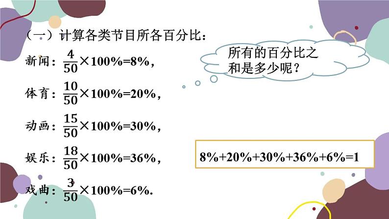 青岛版数学七年级上册 4.4.1扇形统计图课件06