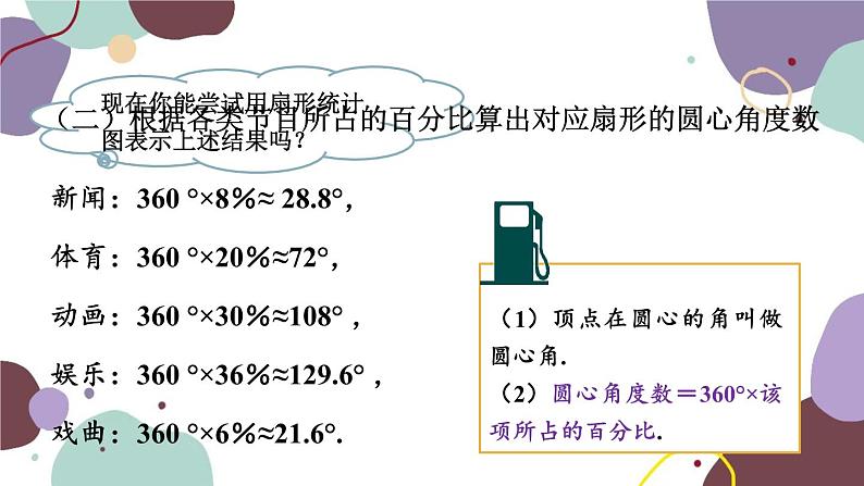 青岛版数学七年级上册 4.4.1扇形统计图课件07