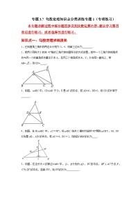 初中数学苏科版八年级上册3.1 勾股定理同步训练题