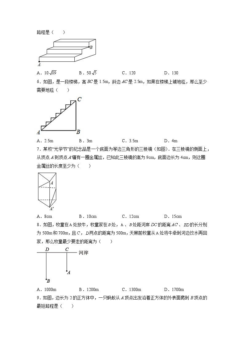 专题3.12 勾股定理中的最值问题（专项练习）（学生版）第2页