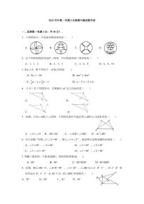 宁波市江北区五校2023-2024学年八年级上学期期中检测数学试题