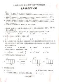 广东省梅州市大埔县2023-2024学年上学期期中教学质量检测七年级数学试题