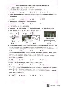 广东省佛山市南海区南海外国语、文翰中学合作体2023-2024学年九年级上学期11月期中数学试题