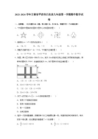 2023-2024学年甘肃省平凉市庄浪县九年级上学期期中数学试卷（含解析）