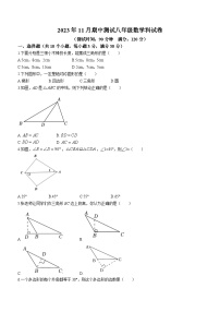 广东省中山市三十四校期中联考2023-2024学年八年级上学期期中数学试题