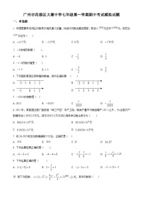 广东省广州市花都区花东镇大塘初级中学2023-2024学年七年级上学期期中数学试题