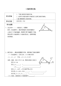 初中数学人教版八年级上册11.2.1 三角形的内角学案设计