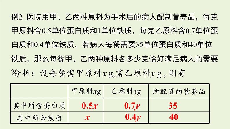 北师大版八年级数学上册课件 5.4 应用二元一次方程组——增收节支07