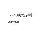 25.2.1 用列举法求概率 初中数学人教版九年级上册教学课件