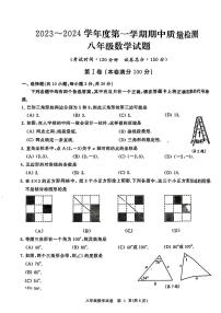 安徽省合肥市包河区2023-2024学年八年级上学期期中数学试题