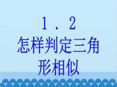 青岛版数学九年级上册 1.2  怎样判定三角形相似课件