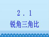 青島版數(shù)學(xué)九年級上冊 2.1 銳角三角比課件
