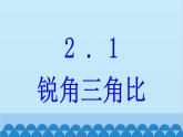 青岛版数学九年级上册 2.1 锐角三角比课件