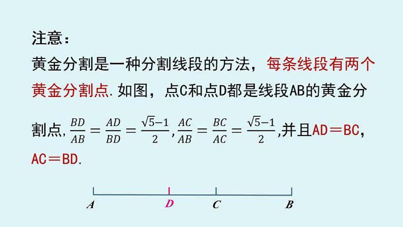 北师大版九年级数学上册课件 4.4.4 黄金分割第7页