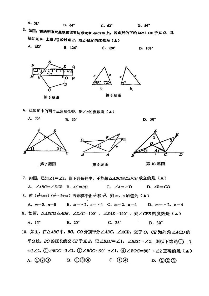 广东省广州市华南师范大学附属中学2023—2024学年上学期八年级数学期中考试卷02