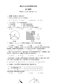 江苏省无锡市锡山区锡北片2023-2024学年九年级上学期期中考试数学试卷