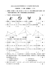 江苏省无锡市锡山区锡东片2023-2024学年八年级上学期期中数学试卷