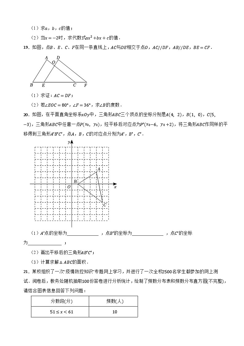 湖南省长沙市重点学校2023-2024学年八年级上学期入学数学试卷03