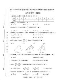 安徽省 合肥市 包河区合肥市第四十八中学2023-2024学年上学期 九年级数学期中卷