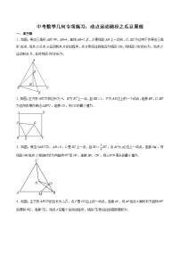 中考数学几何专项练习：动点运动路径之瓜豆原理