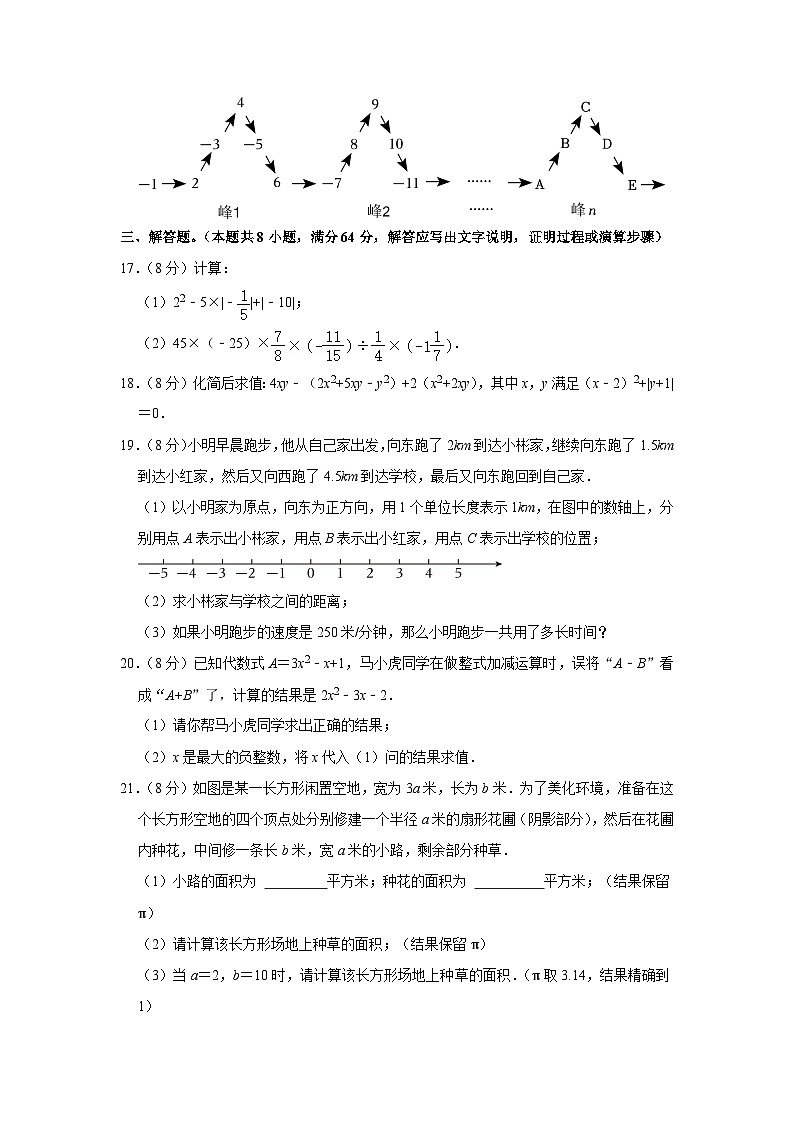湖南省岳阳市临湘市2023-2024学年七年级上学期期中数学试卷第3页