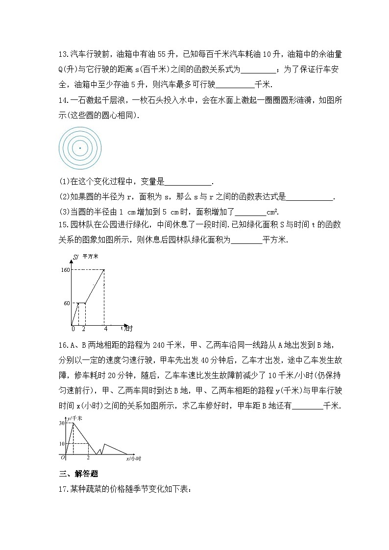 2023年苏科版数学八年级上册《6.1 函数》同步练习（含答案）03