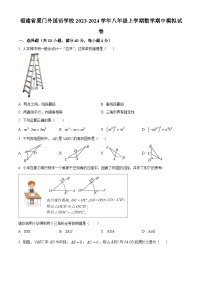 福建省厦门外国语学校2023-2024学年八年级上学期期中模拟数学试题