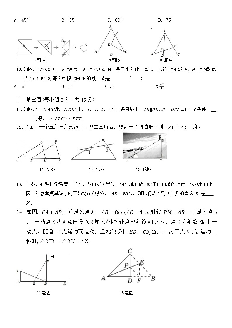 辽宁省鞍山市海城市2023-—2024学年八年级上学期期中数学试题第2页