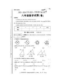 陕西省商洛市山阳县色河铺镇九年制学校2023_2024学年上学期期中教学检测八年级数学试题