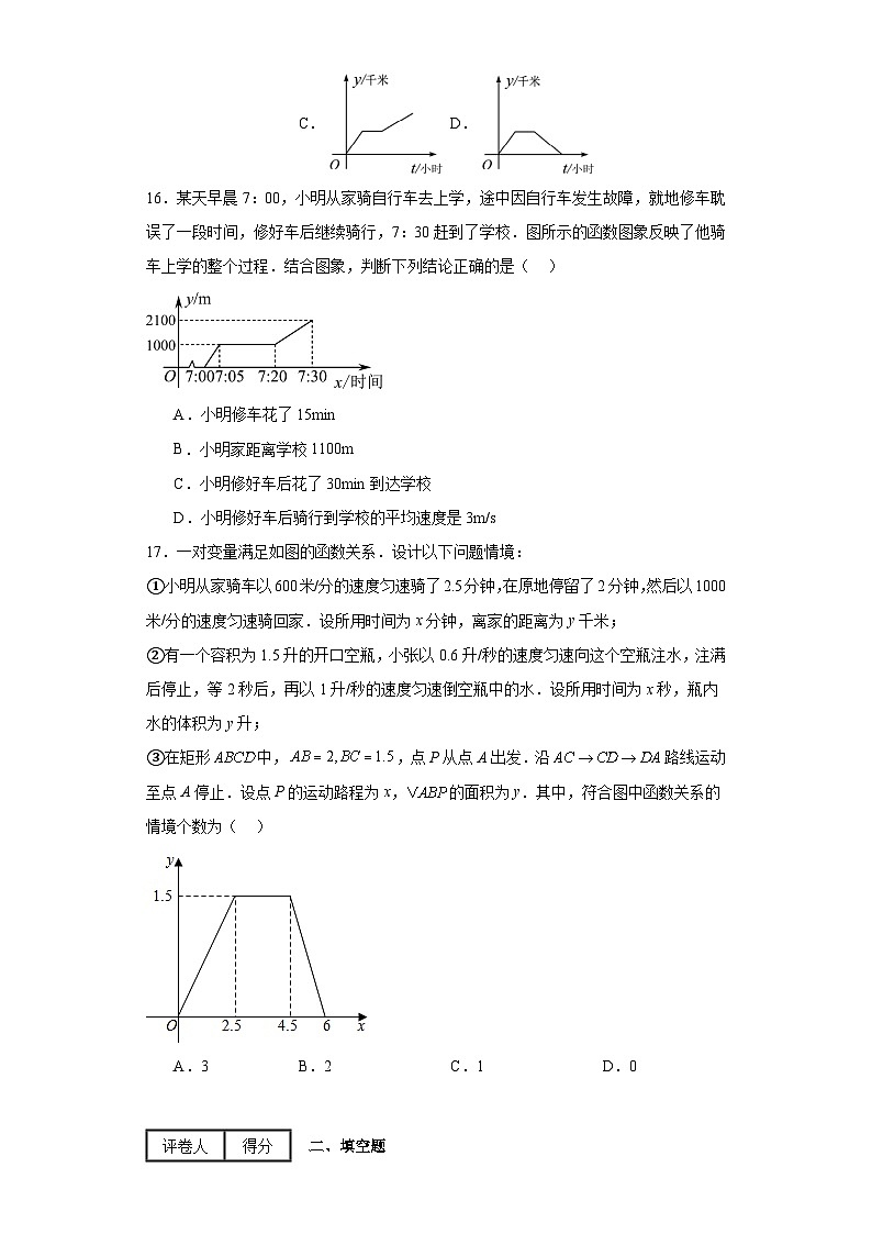 中考数学二轮复习专题07平面直角坐标系与函数概念a含解析答案第3页