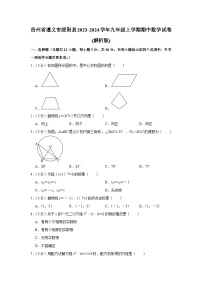 贵州省遵义市绥阳县2023-2024学年九年级上学期期中数学试卷