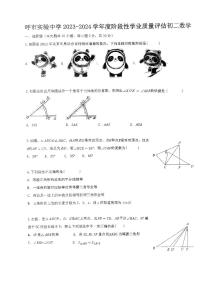 内蒙古呼和浩特市实验中学2023—2024学年八年级上学期期中考试数学试题