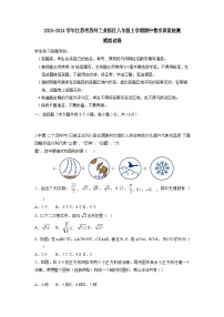 2023-2024学年江苏省苏州工业园区八年级上学期期中数学质量检测模拟试卷（含解析）