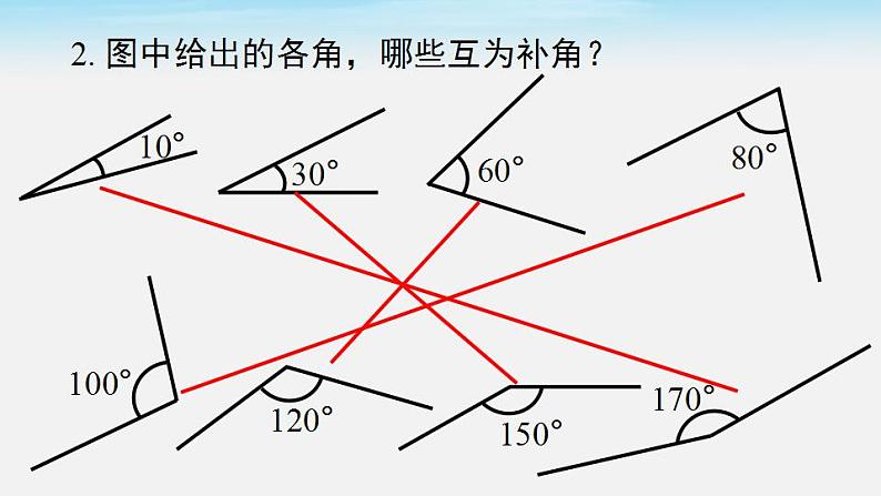 4.6.3 余角和补角 华东师大版七年级数学上册课件第7页