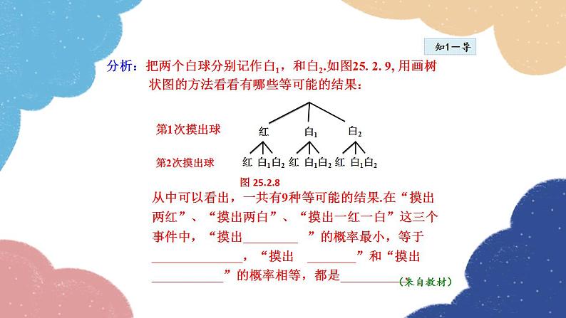 25.2.3 列举所有机会均等的结果——用树状图求概率 华师大版数学九年级上册课件第6页