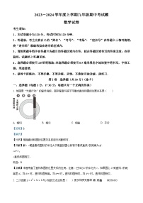 黑龙江省哈尔滨市呼兰区2023-2024学年 九年级上学期期中数学试题（解析版）