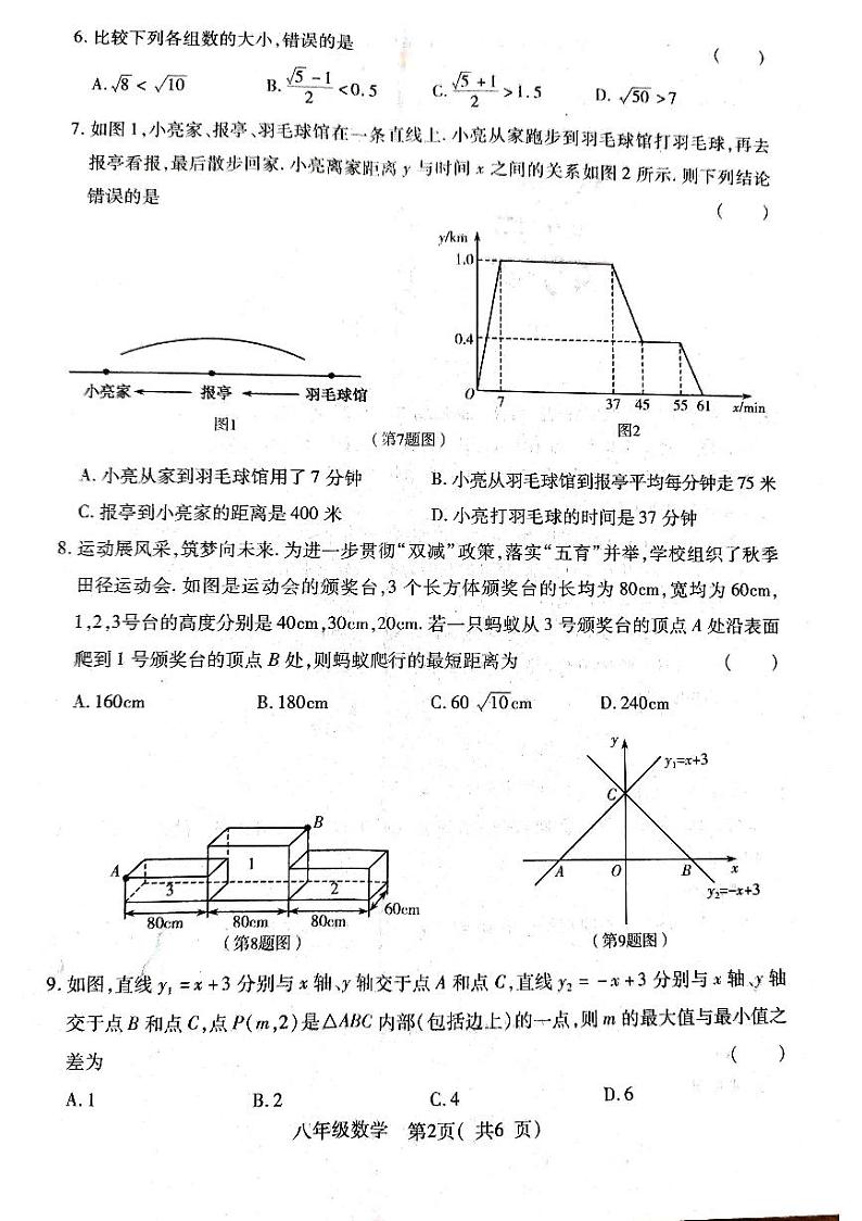 河南省平顶山市叶县2023-2024学年八年级上学期11月期中数学试题02