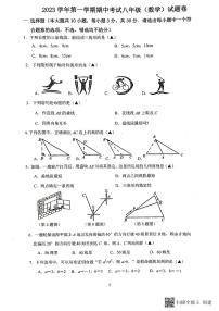 浙江省宁波市慈溪市西部教研共同体2023-2024学年八年级上学期期中联考数学试题