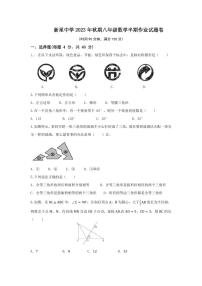 重庆市秀山土家族苗族自治县新星初级中学2023-2024学年八年级上学期期中考试数学试题