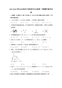 2023-2024学年山东省济宁市曲阜市九年级（上）期中数学试卷（含解析）