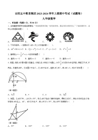 河南省安阳市五中教育集团2023-2024学年九年级上学期期中数学试题