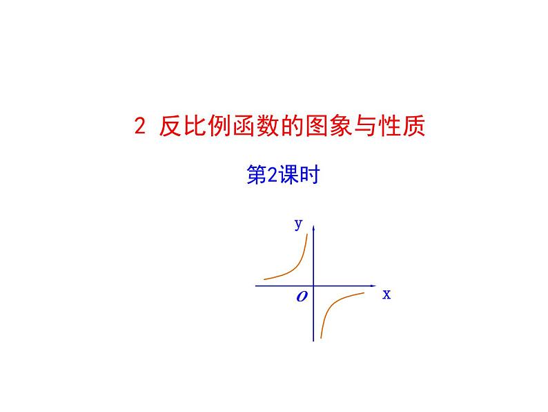 6.2 反比例函数的图象与性质第2课时 北师大版九年级上册教学课件01