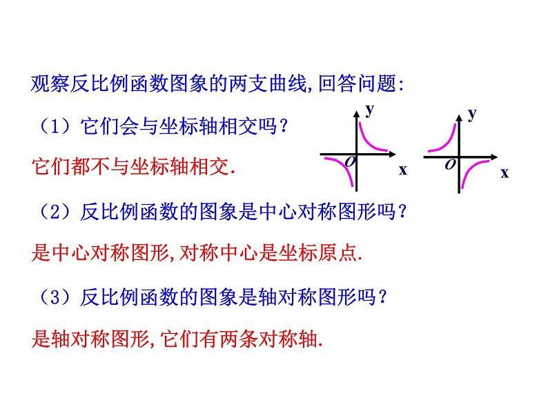 6.2 反比例函数的图象与性质第2课时 北师大版九年级上册教学课件07