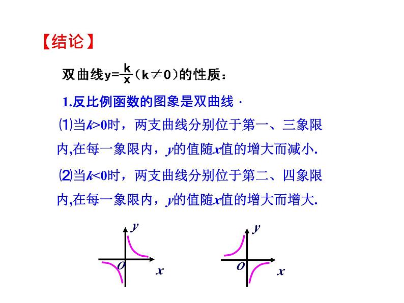 6.2 反比例函数的图象与性质第2课时 北师大版九年级上册教学课件08