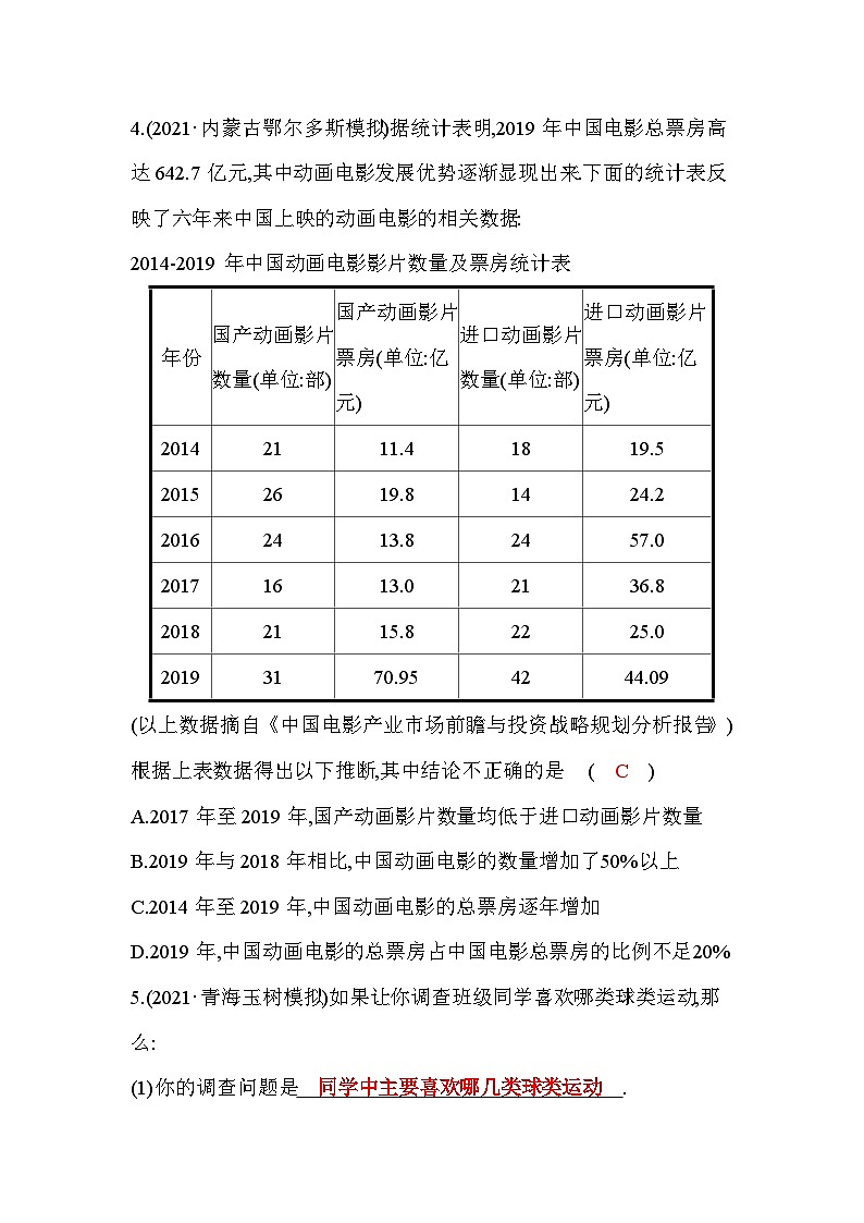 6.1 数据的收集 北师大版数学七年级上册作业(含答案)02
