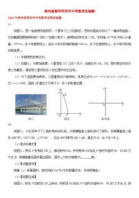 贵州省贵阳市历年中考数学压轴题