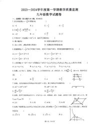 安徽省滁州市全椒县2023—-2024学年九年级上学期11月期中数学试题
