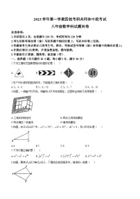 广东省广州市番禺区四校联考（沙滘中学、大龙中学）2023-2024学年八年级上学期期中数学试题(无答案)